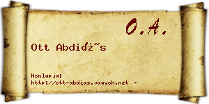 Ott Abdiás névjegykártya